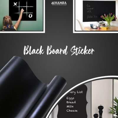 Black Matte Adhesive Chalkboard Contact Paper Vinyl Wall Decal Poster Alternative Bonus Chalks & Marker-Peel & Stick DIY Size 122 x 45 cm