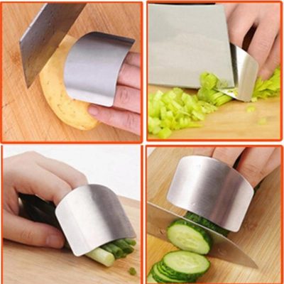 Stainless Steel Finger Hand Protector Guard Chop Safe Slice Knife Cutting Shield Kitchen Tool