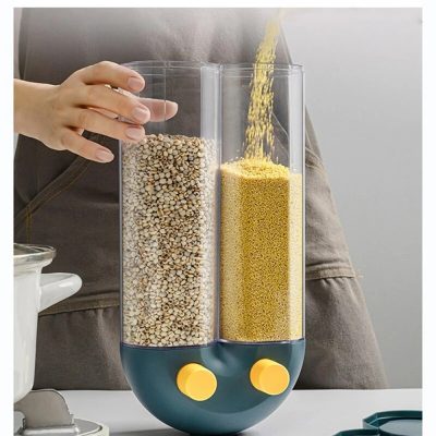Wall-mounted Double Cereal Grain Container