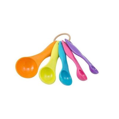 5PCs Cooking Baking Measuring Spoons With Teaspoons, Tablespoons-Multi color