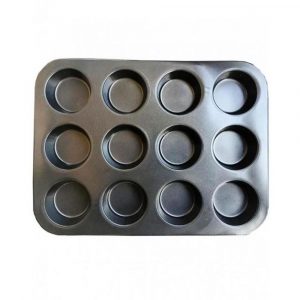 Tray of 12 Cupcakes - Baking Tray - Black