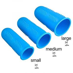 3 Pieces Finger Cots Silicone Finger Protection Covers Caps Fingertip Protectors Heat Resistant Finger Sleeves 3 Sizes