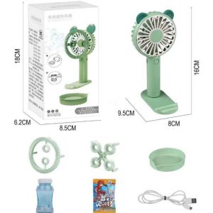 Bubble Machine Fan Portable Handheld Fan with Night Light Is Very Suitable for Home Decompression Random Color
