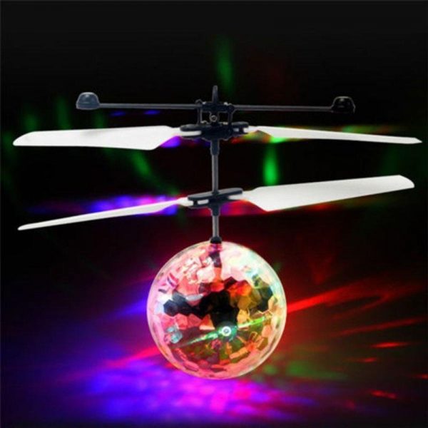 Kids Magic Electric Flying Ball Helicopter Infrared Sensor LED Light Toys