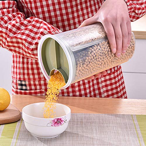 3 Compartment 3 in 1 Food Storage Jar Cereal Dispenser Pulses Container