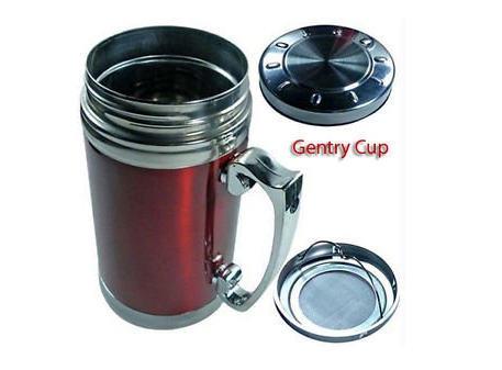 Gentry Cup Stainless Steel Coffee Tea Mug With Filter - 420ML