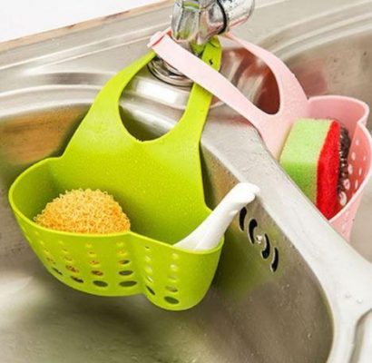 Plastic Kitchen Sink Organizer Sponge and Brush Holder Storage Organizer