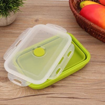 Student Silicone Box Silicone Collapsible Box Food Storage Container Set