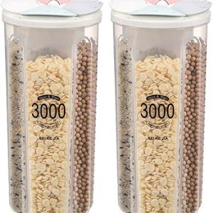 Food Storage Covered Jar Grains Plastic Compartment Storage Tank 3000ml