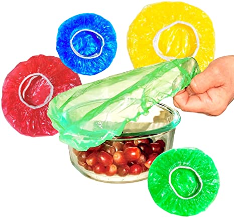 Reusable Food Keep Fresh Storage Covers Plastic Elastic Colorful Bowl Dish Covers for Family Outdoor Picnic