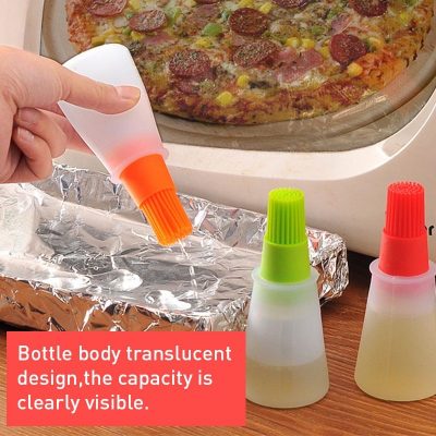 Silicone BBQ & Baking Oil Bottle With Brush