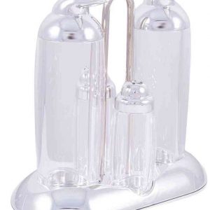 Pack of 4 Acrylic Jam Jar Oil and Vinegar Jar With Salt and Pepper Shakers