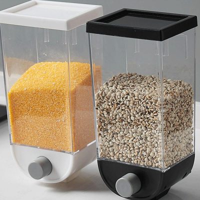 Easy Press- Kitchen Food Storage Container Cereal Dispenser Oatmeal Wall Mounted-1000ML