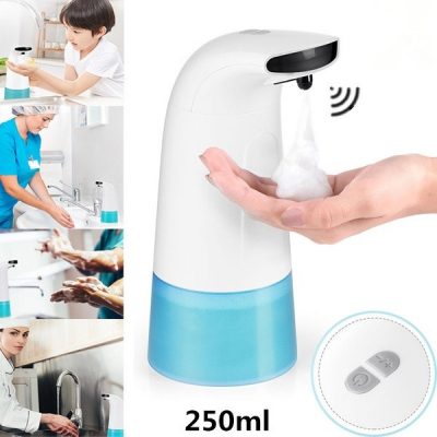 250ml Hand Automatic Soap Dispenser Wall-mounted with Intelligent Infrared Sensor Touchless Soap Dispensers Suitable for Hospital Bathroom KTV School