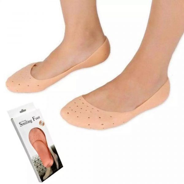 Anti-Crack Heel Socks Smiling Foot Full Length Silicone Protector