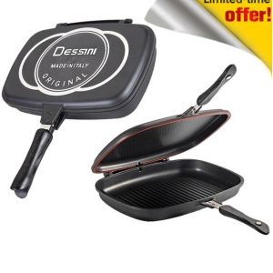 Non Stick Double Sided Grill Pan - Original Italy - 36Cm
