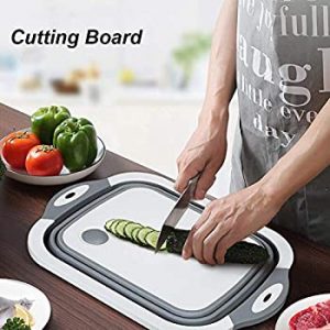 4 in 1 Multi-Board Collapsible Folding Sink Cutting Board & Portable Fruit Vegetables Drain Basket For Kitchen