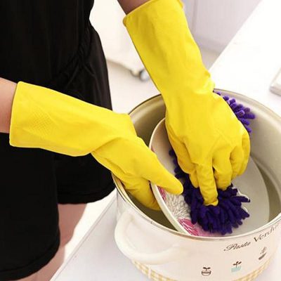 Dish washing Waterproof Rubber Gloves for Car-washing Laundry Household