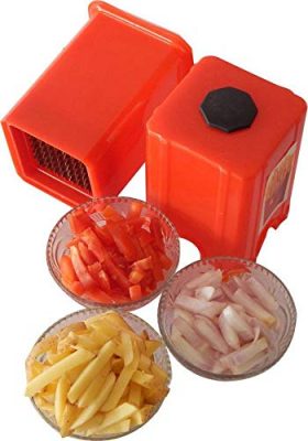 Finger Chips Cutter Manual Potato French Fries - Red