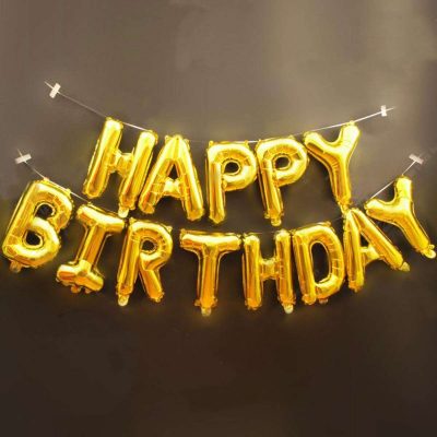 Happy Birthday Balloons Banner ,Foil Balloons Letters Balloons Mylar Balloons For Birthday Party Decoration 16 Inches