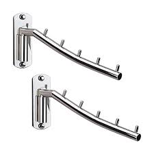 Pack of 2 - Stainless Steel Wall Cloth Hanger