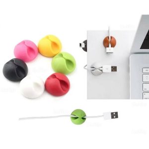5Pcs Solid Desk Set Wire Clip Organizer Office Accessories Bobbin Winder Wrap Cord Cable Manager for Mouse USB Keyboard Lines