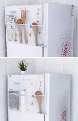 Anti-dust - Waterproof - Oil-proof Refrigerator Fridge Cover With Pockets Organizer