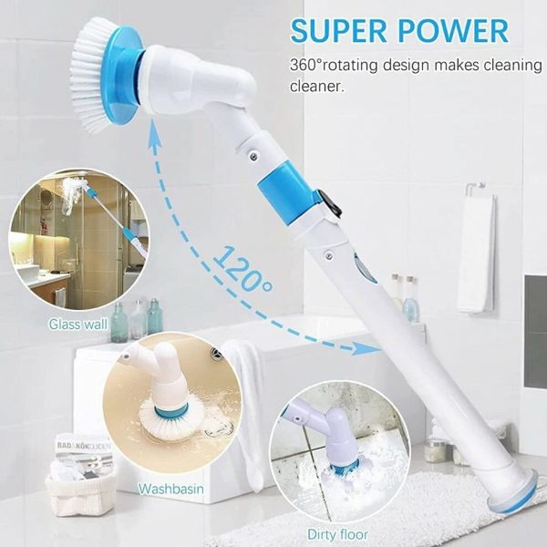 Spin Scrubber Long Handle Rechargeable Cleaning Brush